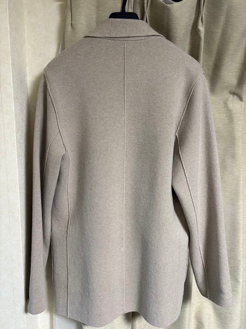 Settefili Cashmere ウール&カシミアニットジャケット ベージュ