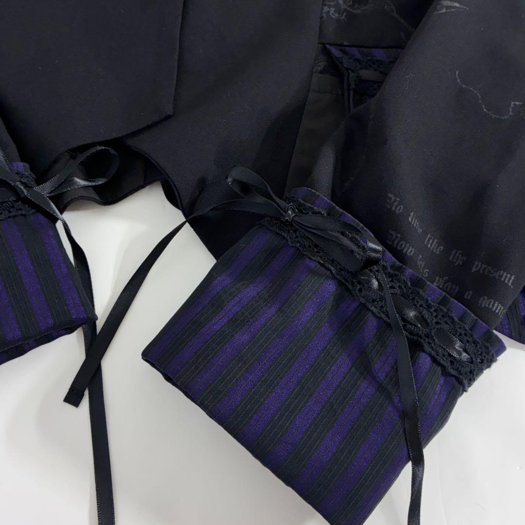【希少美品】00s h.NAOTO FRILL ジャケット ストライプ y2k