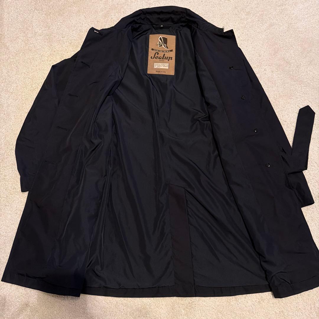 美品 Sealup シーラップ ネイビー ライトコート SM相当 イタリア製