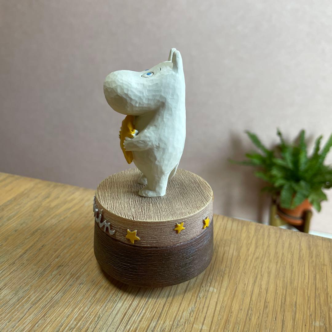 ムーミン 木彫り風 オルゴール 星に願いを ベネリック 廃盤 美品 レア