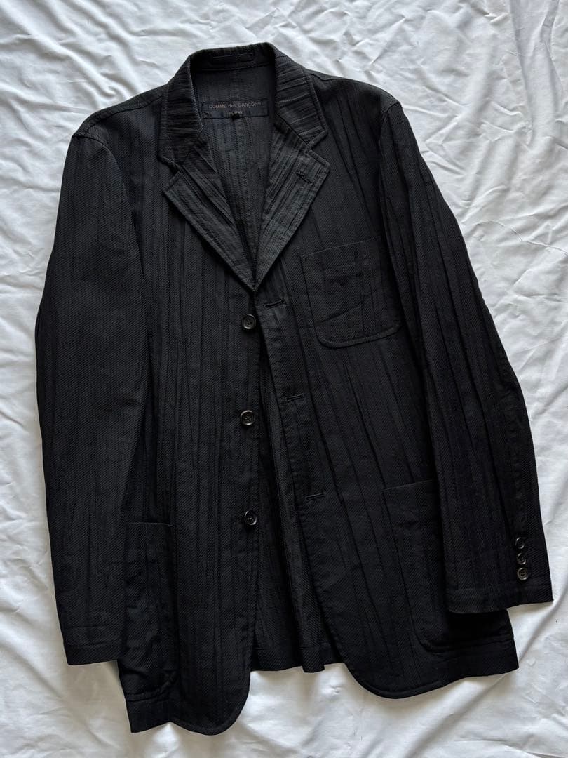 田中オム shrink tailored jacket シワ加工 3Bジャケット