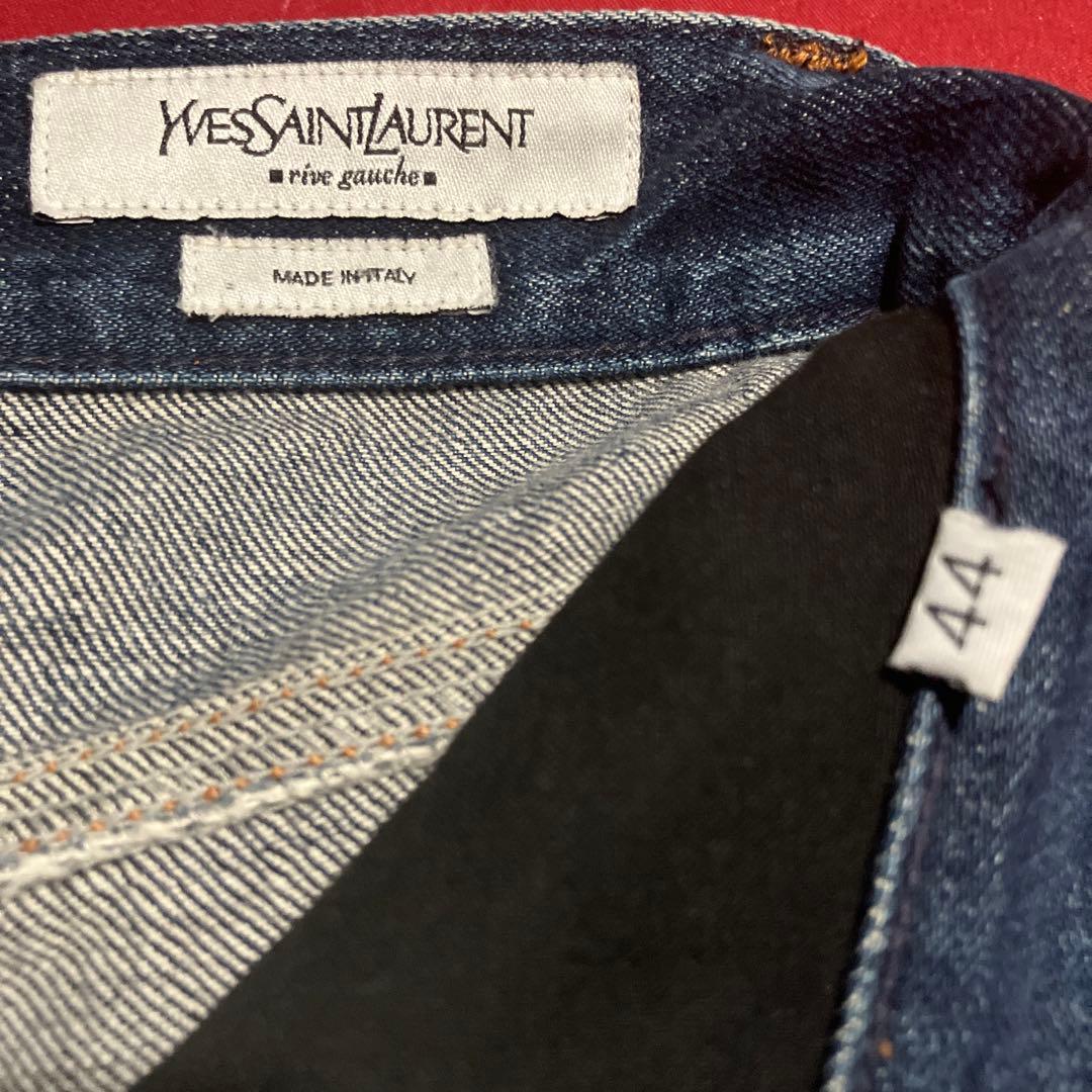 YSL☆イヴサンローラン☆レディースストレートデニム ダークブルーイタリー製44