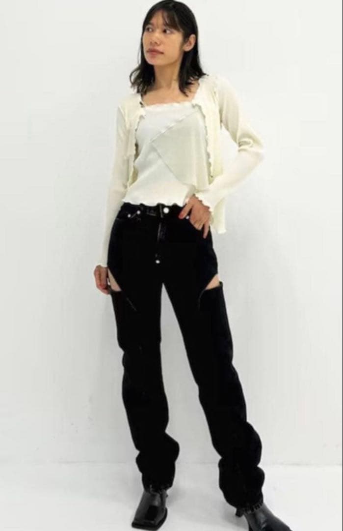ジョンローレンスサリバン デニム DENIM HOLLOWED OUTPANTS