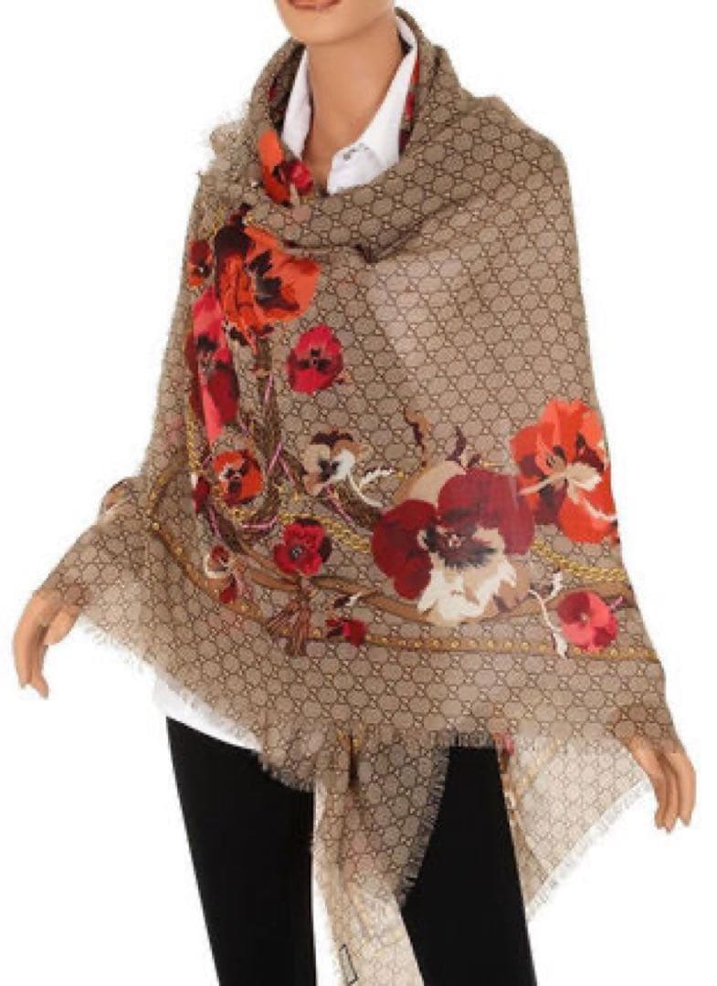 GUCCI 花柄 ショール・ストール