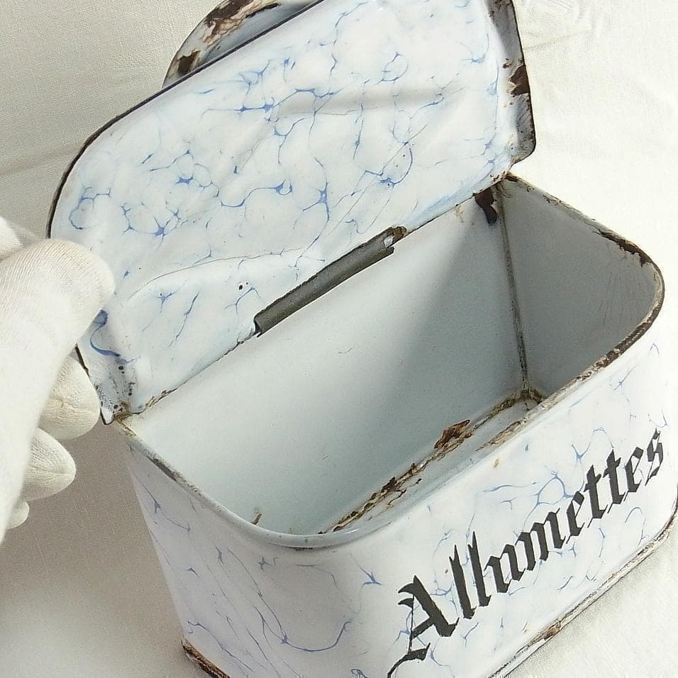 フランス アンティーク ホーロー マッチボックス ALLUMETTES