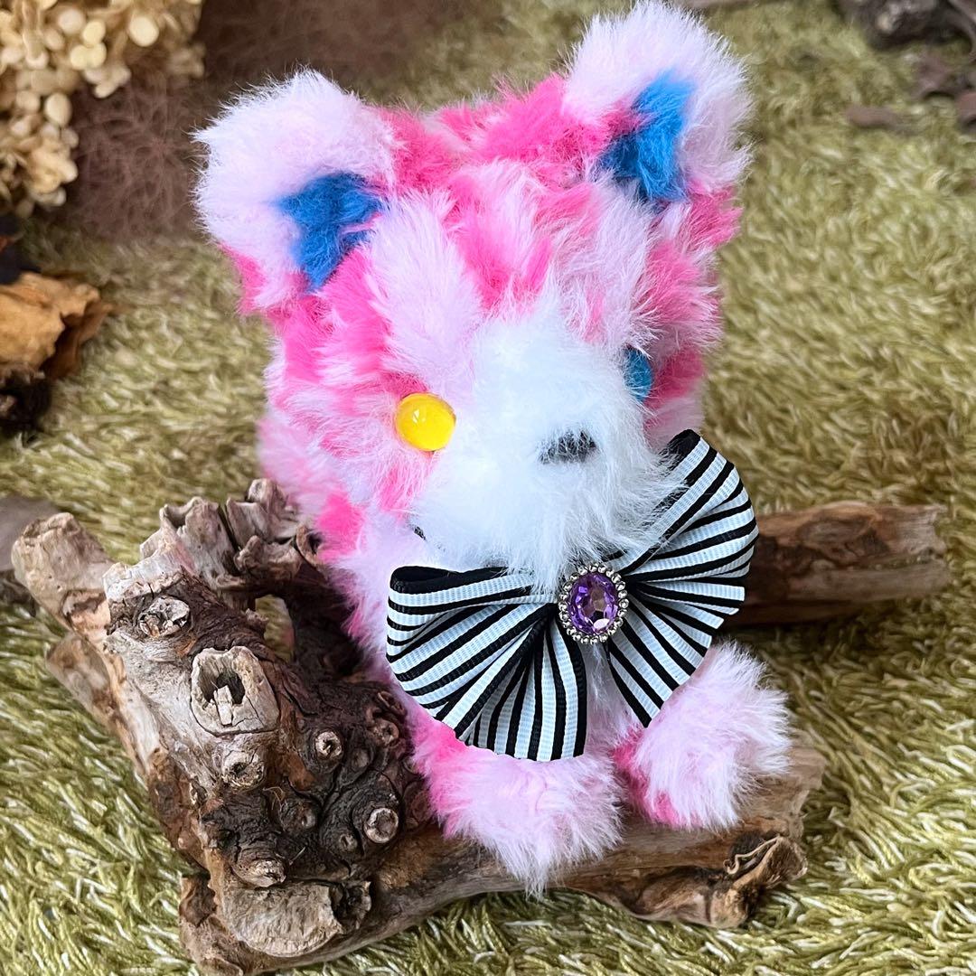 【柘榴】　あみぐるみ　オーダーメイド　ぬいぐるみ　アートドール　猫　子猫