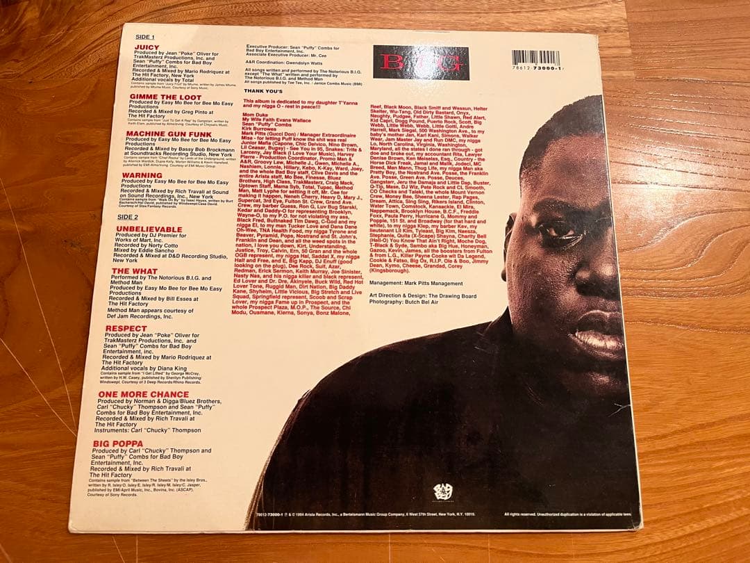 the notorious B.I.G. ready to dieオリジナル