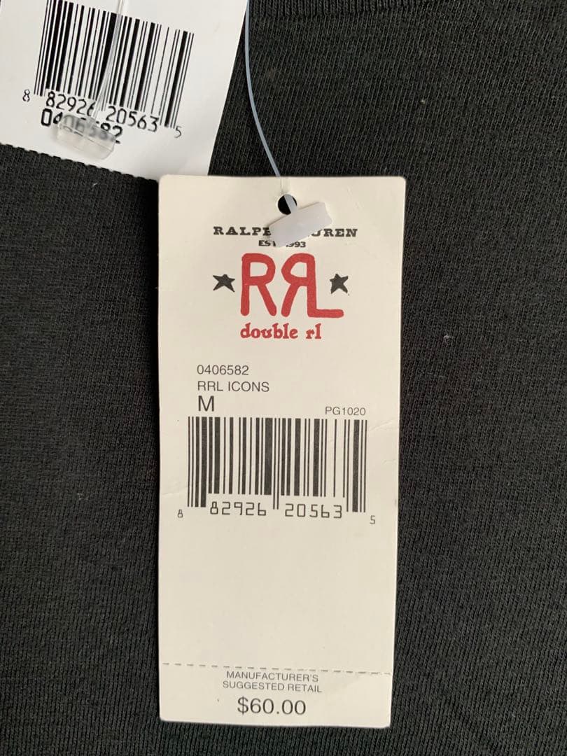 NOS 00s RRL 無地 ブラック Tシャツ ブランク ラルフローレン 黒