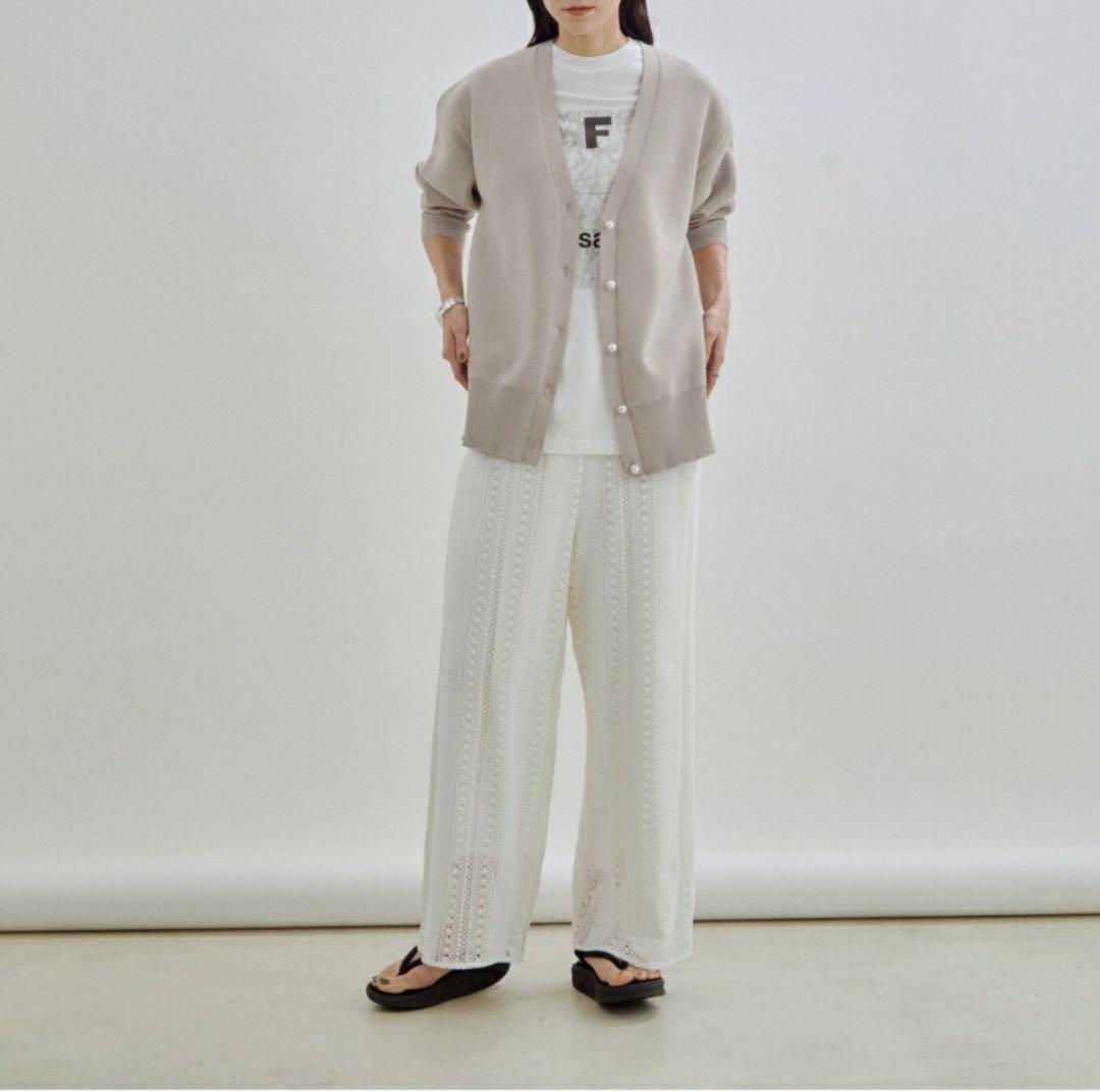 美品SALON adametropeカーディガン パールボタン限定品ボンディング