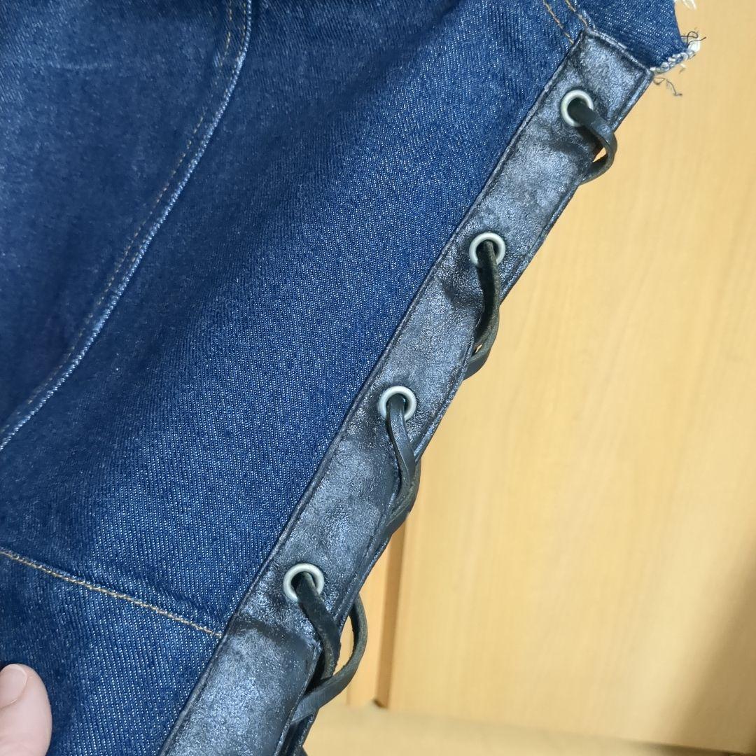 KADOYAバイカーデニムベストLL