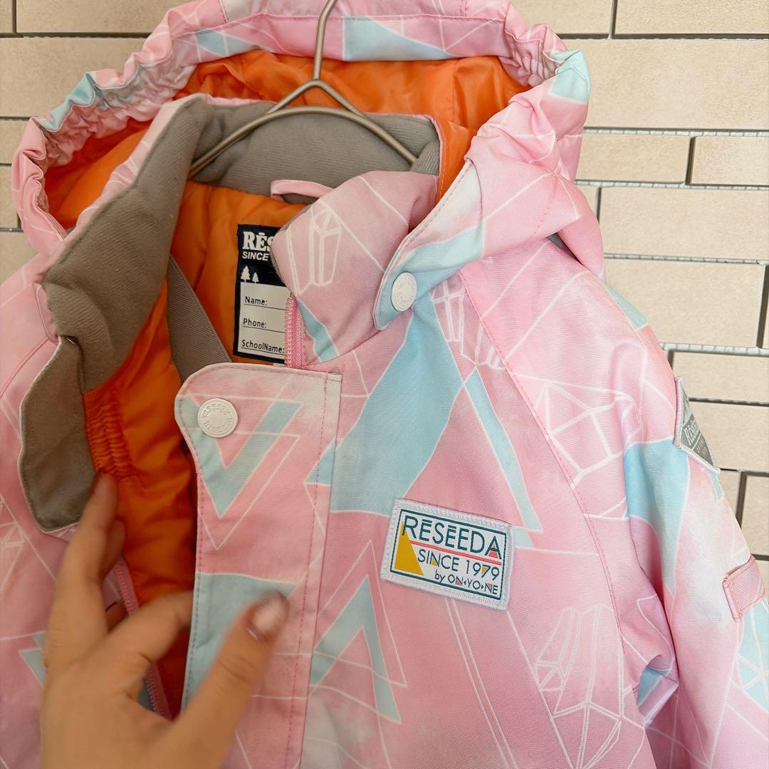 reseeda 110 女の子 スノーウェア ピンク セパレート ビブパンツ