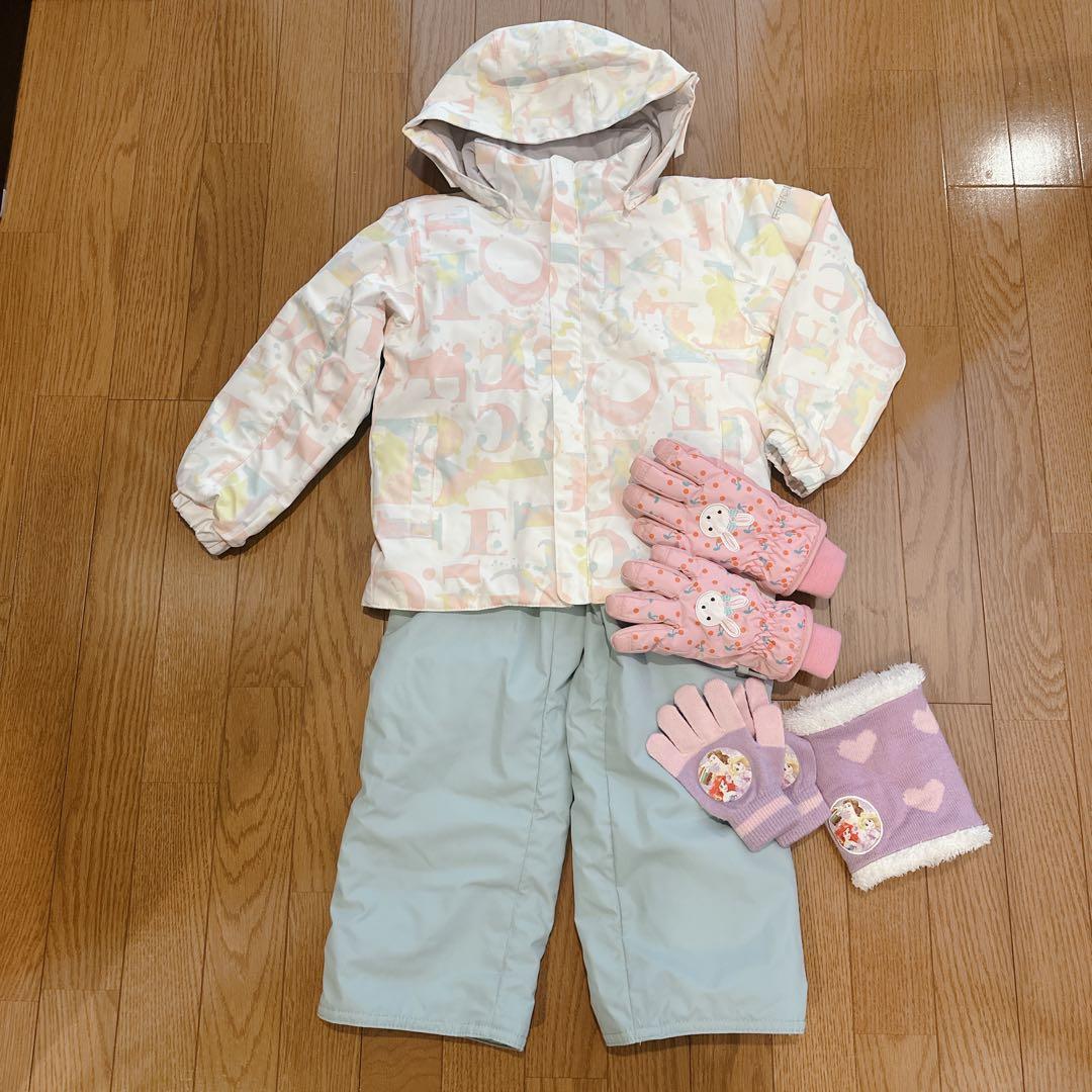 ★極美品FABLICE キッズ スキーウェア 上下セット 120 パステルカラー