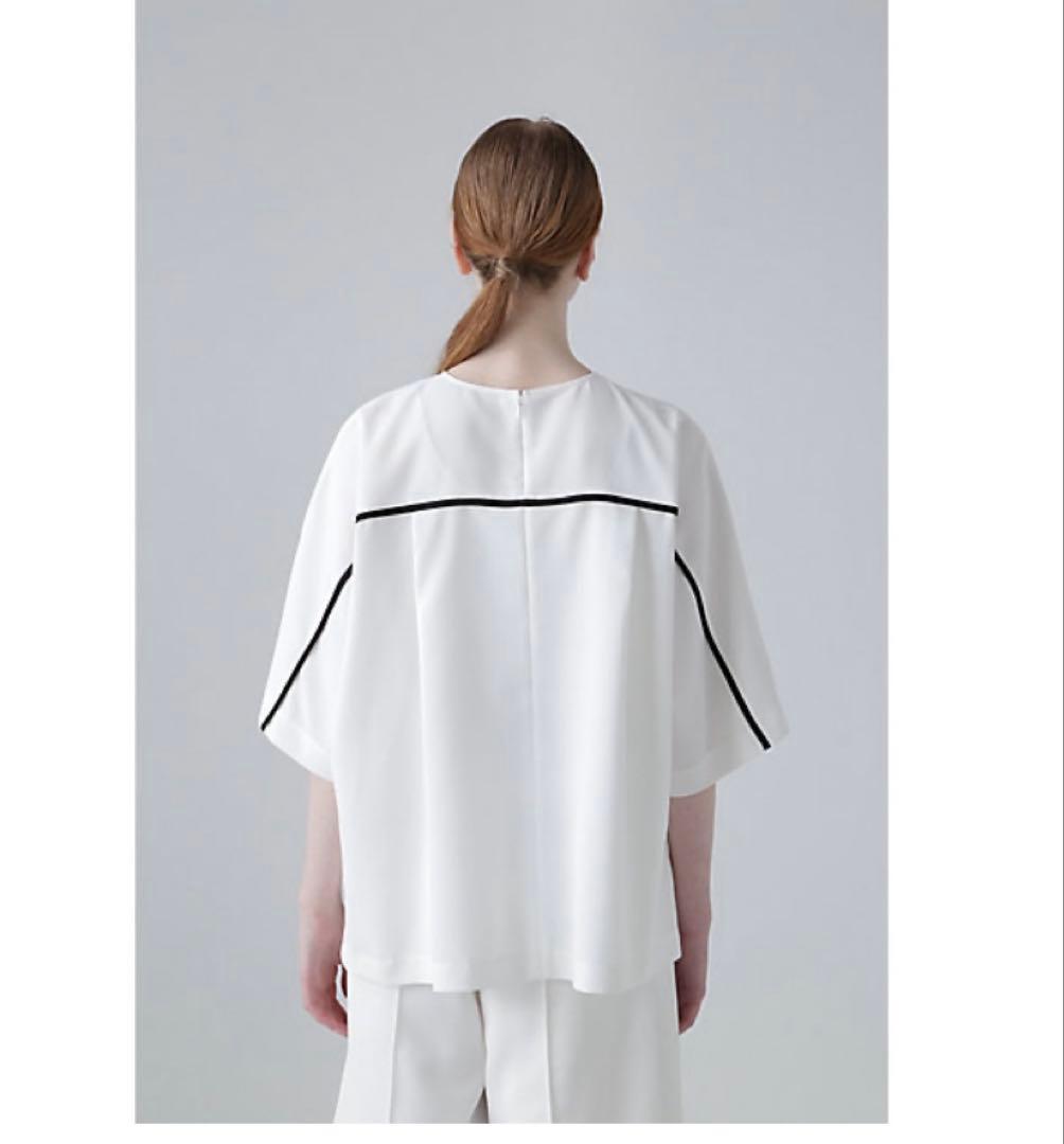 美品　ADORE アドーア　クリスピークロスブラウス グレー　カットソー　38