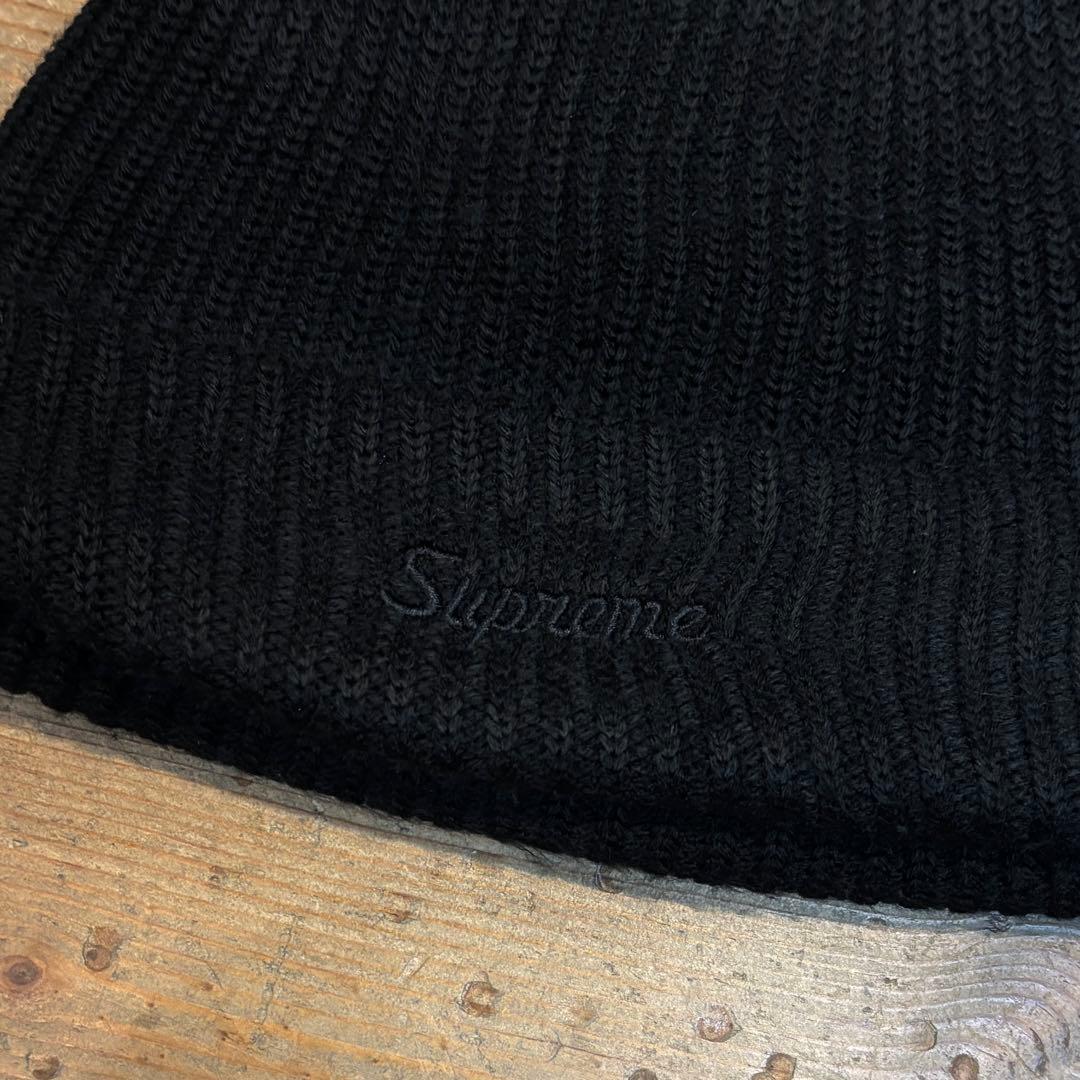 カナダ製 SUPREME ニット帽 スクリプトロゴ 黒 野村周平着用モデル