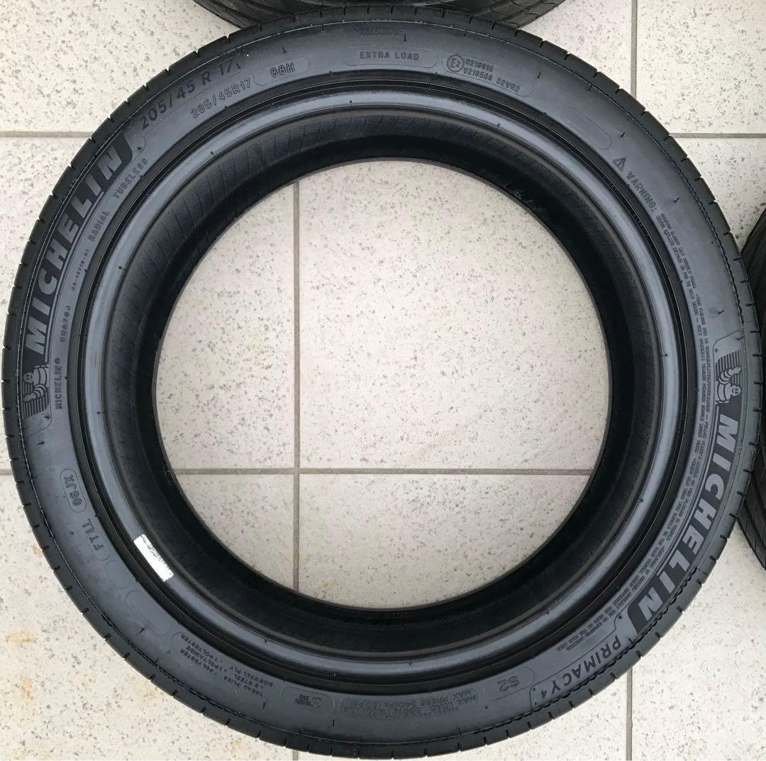 【送料無料】美品バリ山 ミシュラン PRIMACY4 205/45R17×2本①