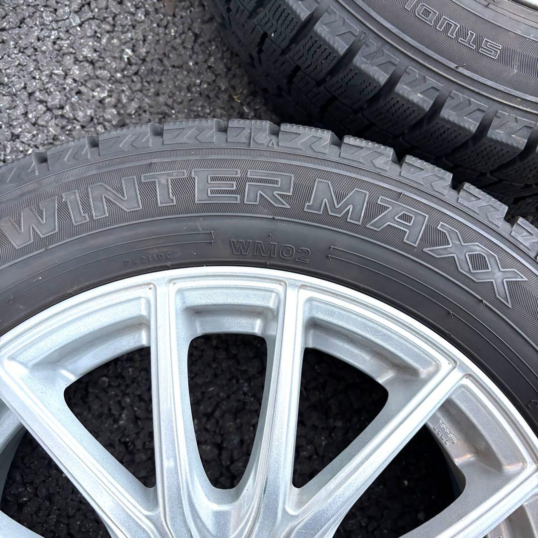 ダンロップ　WM02　185/60R15 スタッドレスタイヤホイール4本セット