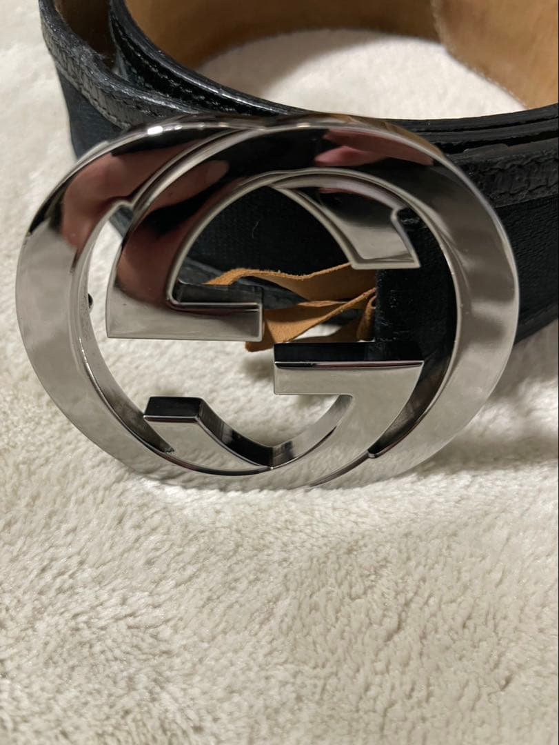 Gucci ブラック ベルト GGロゴ