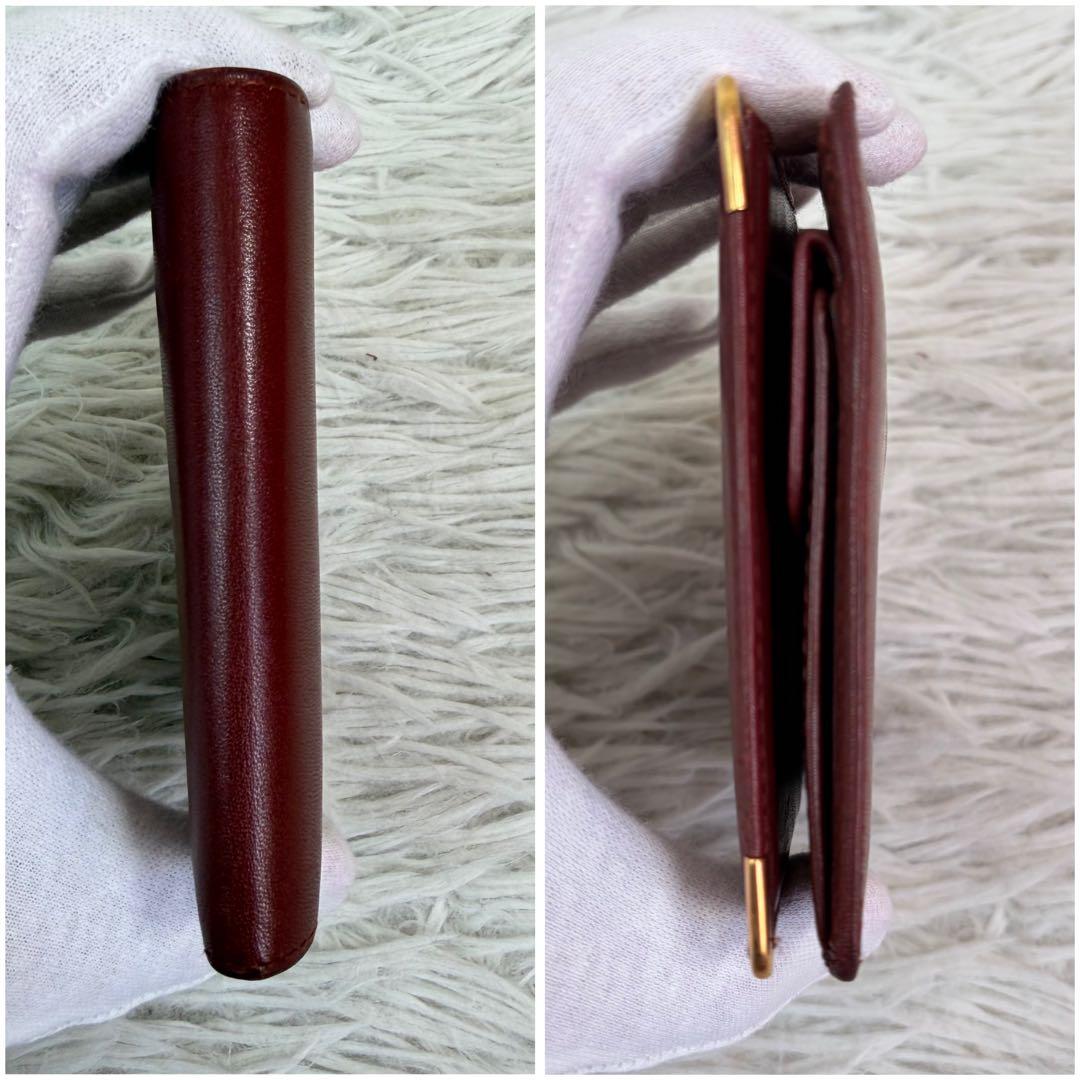 未使用級✨Cartier カルティエ 二つ折り財布 マスト ボルドー 小銭入れ