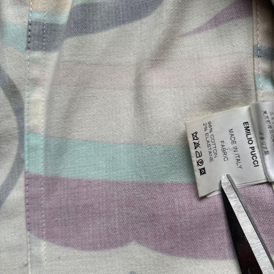 【イタリア製】EMILIO PUCCI トレンチコート 薄手 マルチカラー