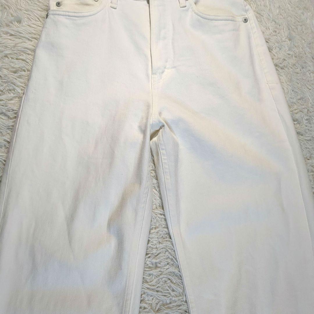 美品 YANUK Lea (24) デニム レア ボーイズストレート 美脚 白