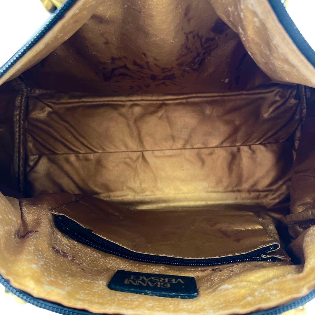 GIANNI VERSACE レザー レオパード ボストンバッグ 8928