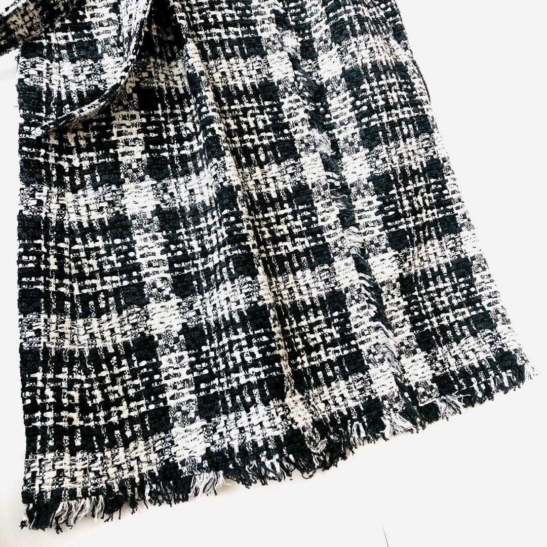 極美品✨️セオリー　ツイード　ガウンコート　ベルト　ロング丈　セレモニー　S