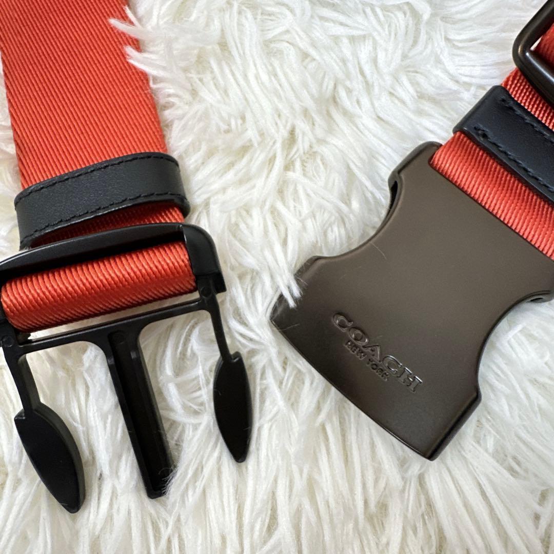 COACH ウエストバッグ シグネチャー柄 ベージュ ターコイズ 76157