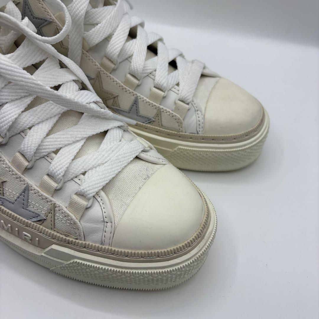 AMIRI StarsCourt High ハイカットスニーカー 44 ホワイト