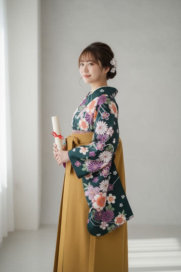 ◎mk-0959　　二尺袖　小振袖　着物単品　洗える着物　中古品　　11-10
