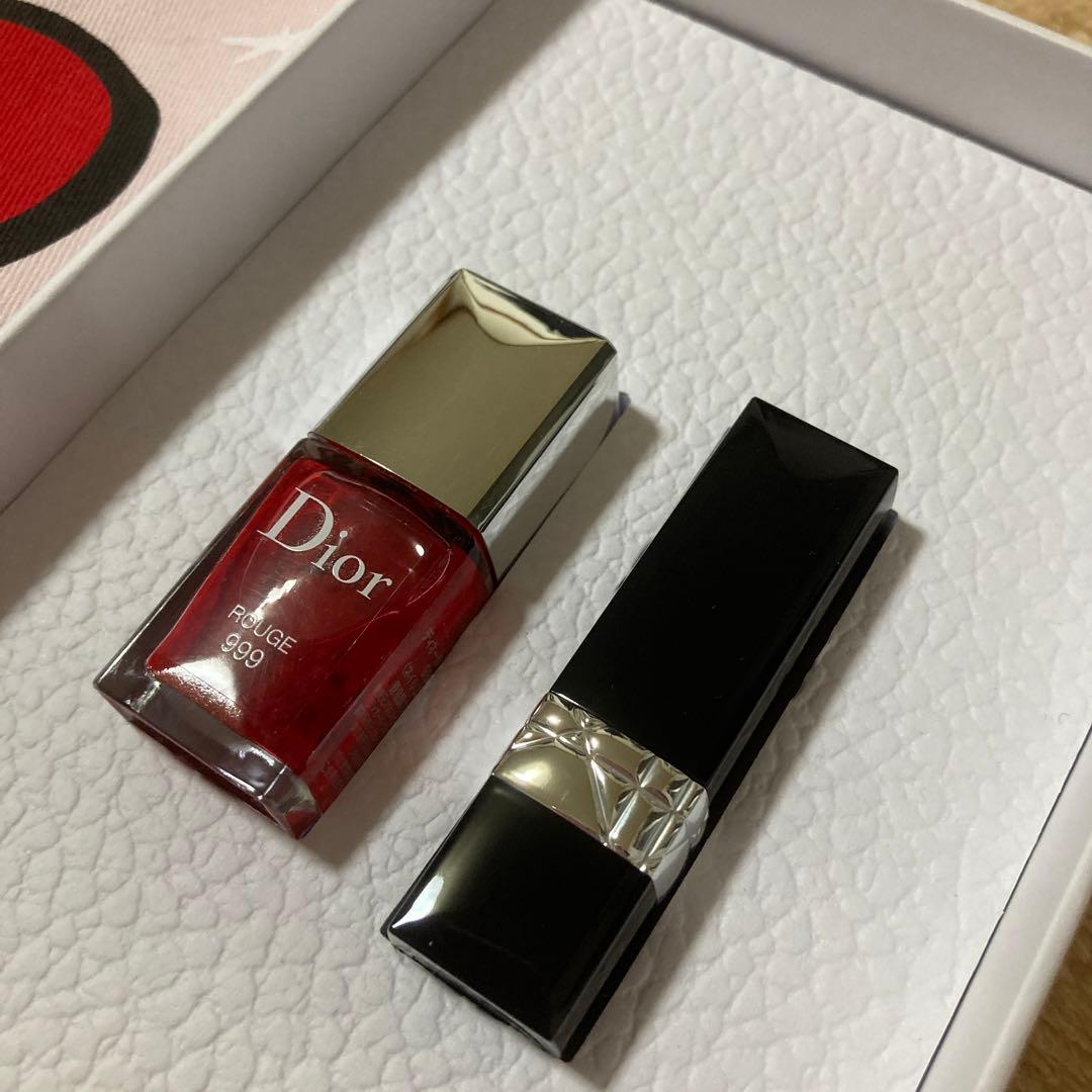 017.【未使用非売品】【Dior】 トラベルバッグ・ネイルエナメル・ルージュ