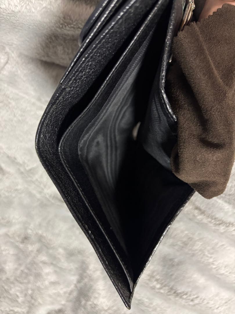 GUCCI 二つ折り財布 ブラック 美品 男女兼用 グッチ