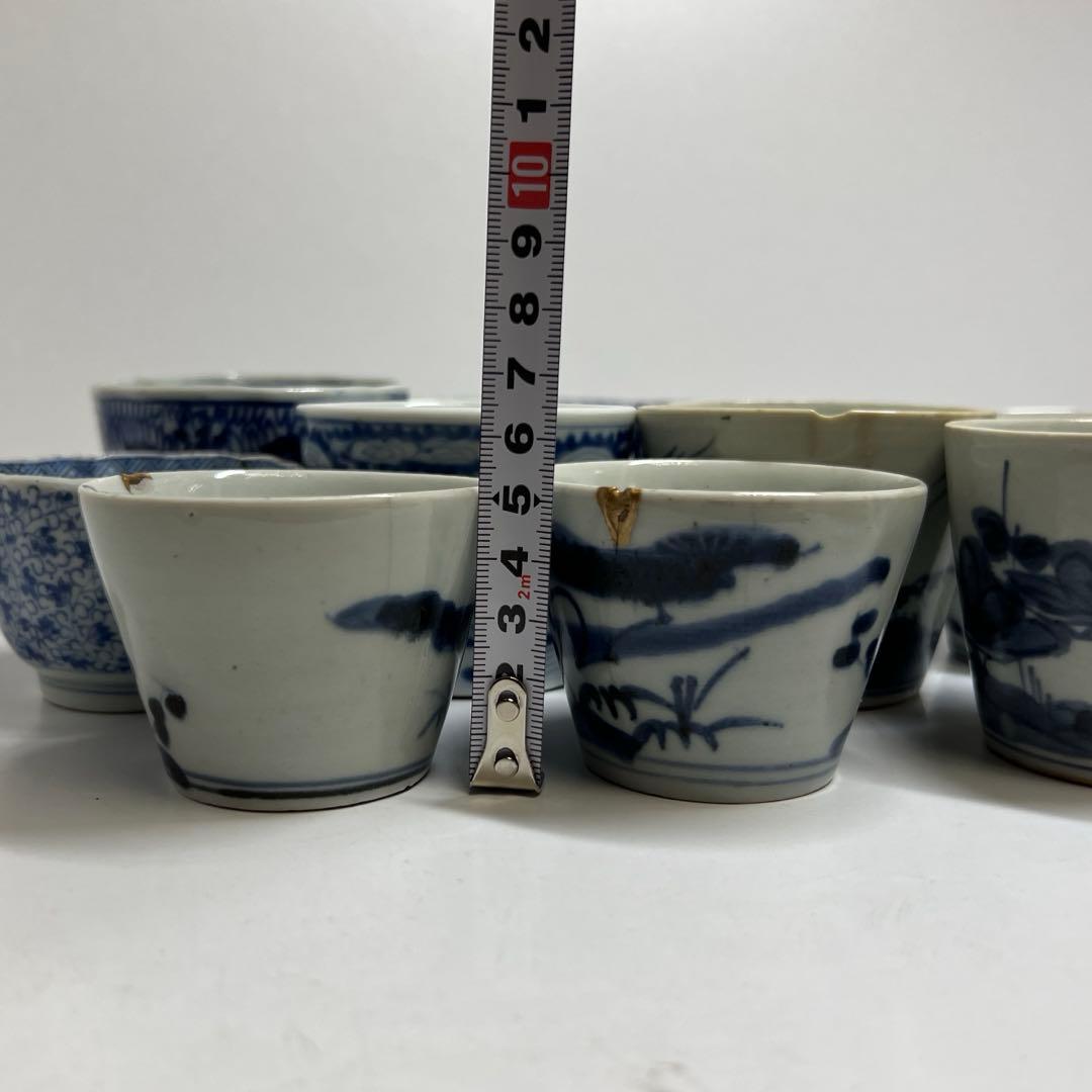 古伊万里 染付そば猪口 東岩7-1004①