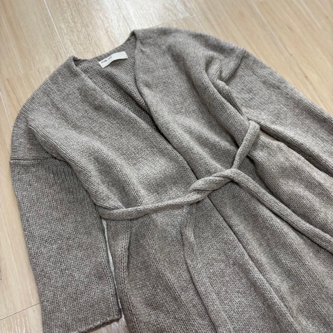 良品　evam eva エヴァムエヴァ　ニットカーディガン　ロング　完売