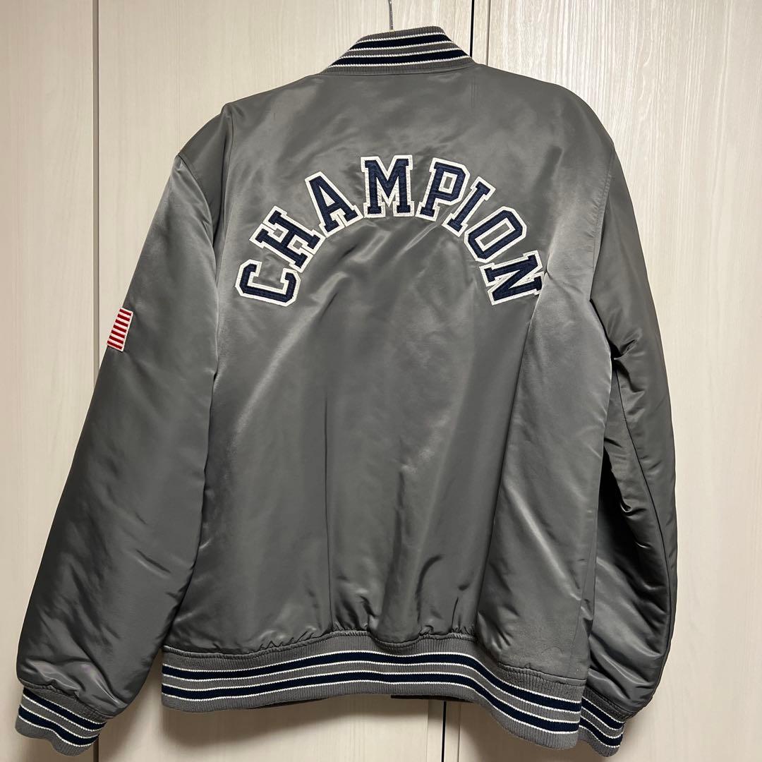Champion グレー スタジアムジャンパー