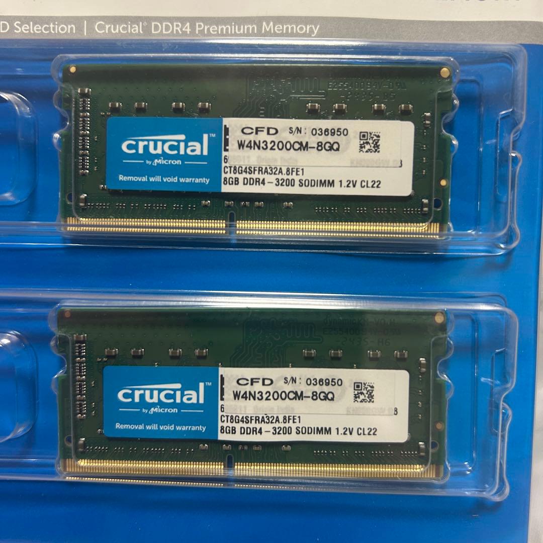 Crucial ノートPC用メモリ DDR4-3200 8GB×2 計16GB