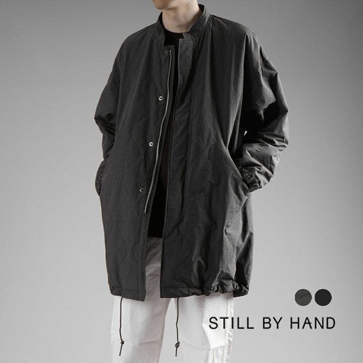 STILL BY HAND スタンドカラー シンサレートキルティングコート 46