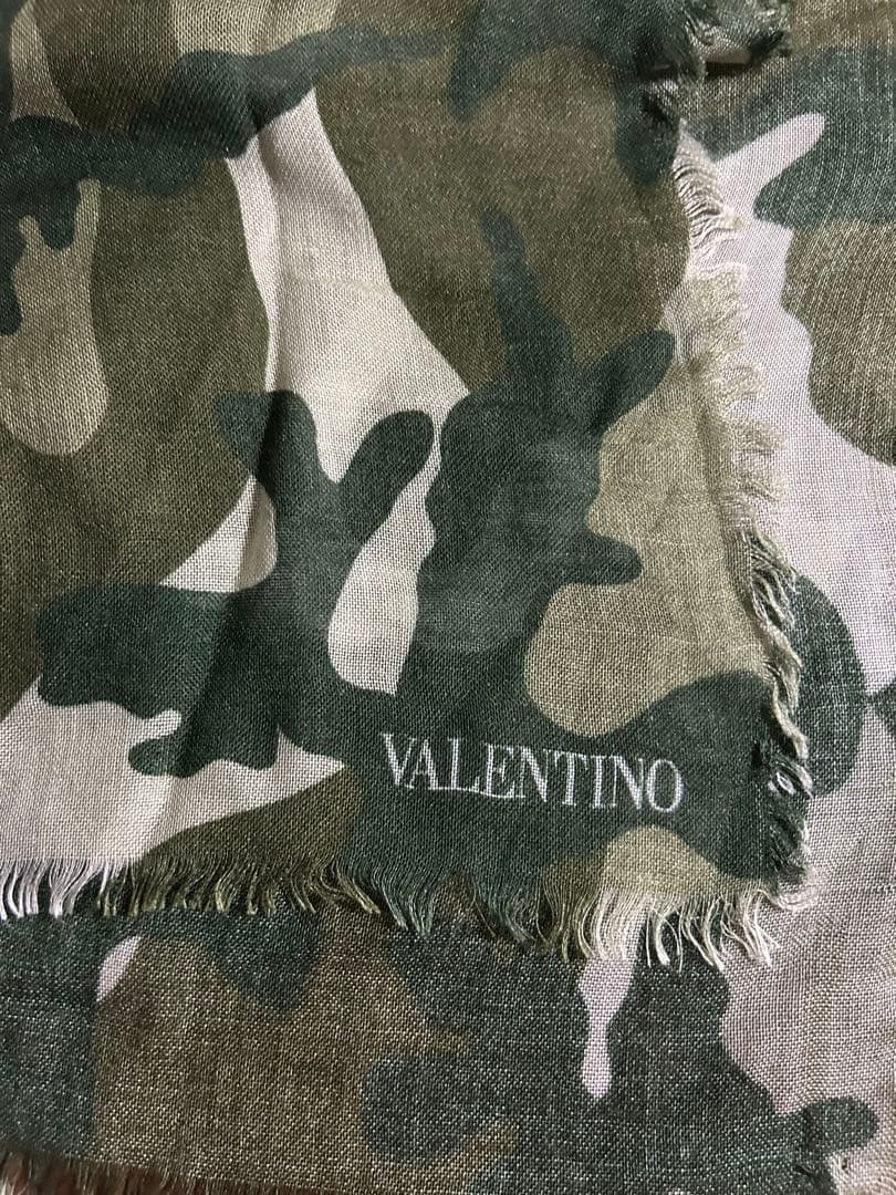 VALENTINO 迷彩柄 大判ストール